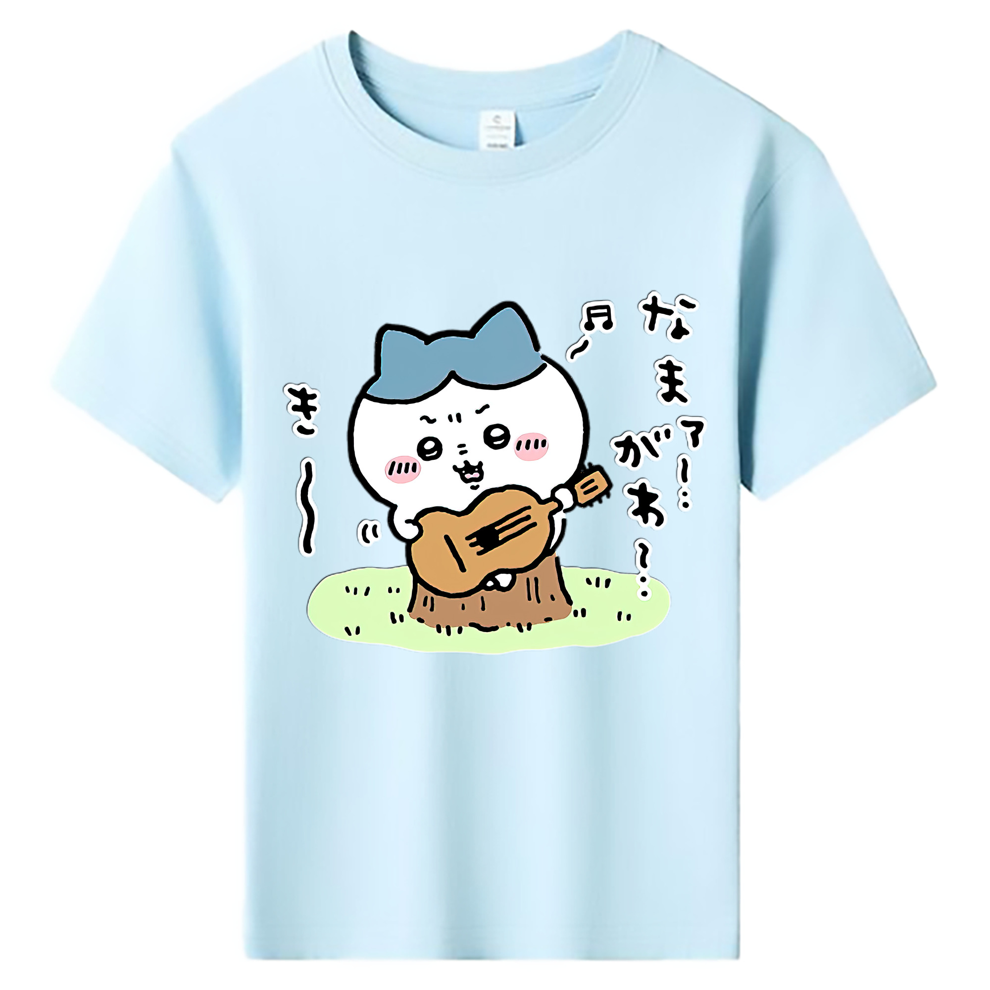 （画像用） ちいかわ ハチワレ Chii-kawa hachiware 綿100％キッズTシャツ（フロントプリント）